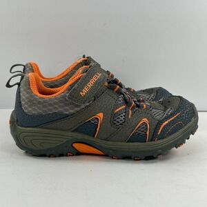 Merrell M-Trail Chaser Kids Grey Orange Hiking Sneakers MC57109 Size 10.5M